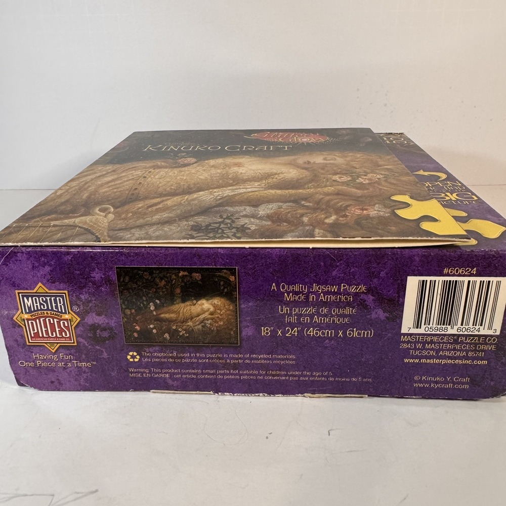 "Sleeping Beauty" Kinuko Craft 550 Piece Glitter & Glow Puzzle sealed bag new - Picture 2 of 6